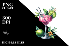 Creative Cocktail , Watercolor PNG Product Image 2
