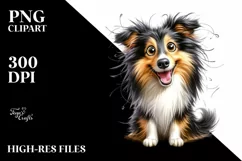 Crazy Collie, Popping Eyes | Sublimation | Clipart Product Image 3