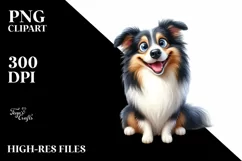 Crazy Collie, Popping Eyes | Sublimation | Clipart Product Image 3