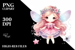 Cute Fairy Running, Pastel Colors Product Image 2