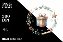 Simple Watercolor Christmass Winter Tree PNG Product Image 3