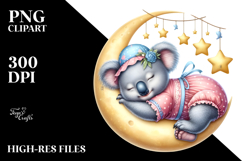 Baby Koala Dressed for Summer Sleeping On the Moon | Product Image 2