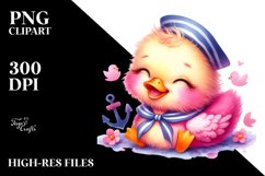 Resting Baby Sailor Duck PNG Product Image 2