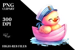 Resting Baby Sailor Duck PNG Product Image 2
