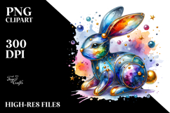 Bunny on Splashy Background PNG Product Image 2