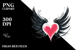 Heart with Wings, PNG Product Image 2
