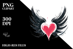 Heart with Wings, PNG Product Image 2