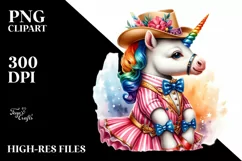 Colorful Baby Unicorn in West Coast Swing Dancer's Attire, Product Image 3