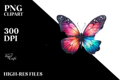Colorful Butterfly Silhouettes PNG Product Image 2