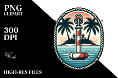 Vintage Tropical Island Beach Buoy PNG Product Image 2
