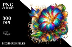 Colorful Vivid Morning Glory Stained | Clipart Product Image 1