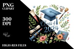 Class of 2024 Watercolor | Clipart Product Image 1