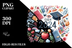 Class of 2024 Watercolor | Clipart Product Image 3
