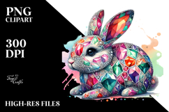 Colorful Bunny Diamonds PNG Product Image 2