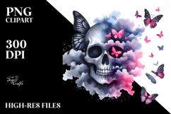 Cute Butterfly Skull PNG Product Image 2