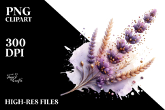 Abstract Detailed Shiny Lavender Watercolor Splash Product Image 2