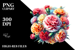 Colorfull Carnation Flower PNG Product Image 2