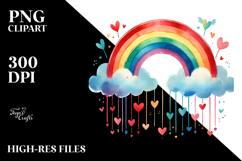 Colorful Watercolor Rainbow PNG Product Image 2