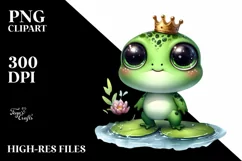 Frog Crown Love |T-shirt, Mug PNG Product Image 1