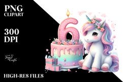 6 Years Unicorn , Clipart |T-shirt, Mug, Tumbler Product Image 8