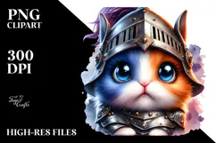 Crazy Eyes Baby Bunny in Knight's Helmet, Transparent PNG Product Image 2