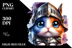 Crazy Eyes Baby Bunny in Knight&#039;s Helmet, Transparent PNG Product Image 2