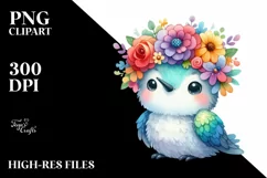 Colorful Baby Hummingbird PNG Product Image 1