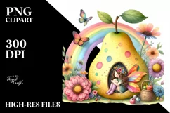 Colorful Nature Rainbow Fruit Fairy | Watercolor Product Image 3