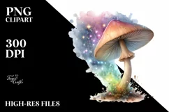 Magical Mushroom Watercolor PNG Product Image 3