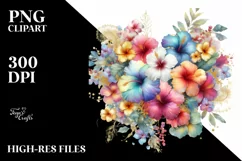 Exciting Watercolor Flowers and Hawaii Orchid Sublimation Product Image 3