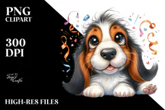 Cute Baby Basset Hound PNG Product Image 2