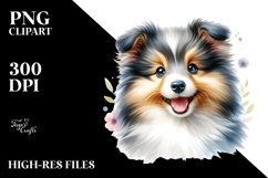 Watercolor Baby Shetland Sheepdog with Big Eyes Product Image 2