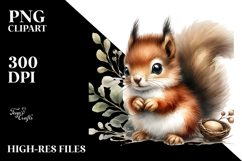 Digital Baby Squirrel, Transparent PNG Product Image 2