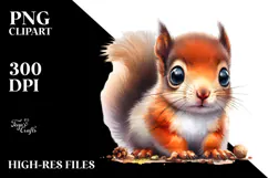Cute Baby Squirrel PNG Product Image 2