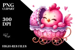 Cradling Baby Rooster PNG Product Image 2