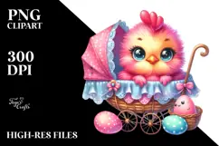 Cradling Baby Rooster PNG Product Image 2