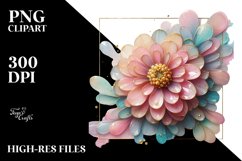 Abstract Zinnia PNG Product Image 2