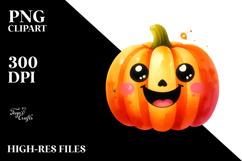 Funny Vibrant Pumpkin Watercolor Splash Product Image 2