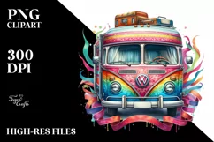 Vintage Vibrant Ribbons RV Watercolor Product Image 3