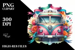 Vintage Vibrant Ribbons RV Watercolor Product Image 3