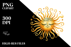 Whimsical Simple Smiling Sun, PNG Product Image 2