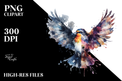 Grunge Bird Painting PNG Product Image 2