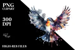 Grunge Bird Painting PNG Product Image 2