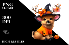 Cute Halloween Baby Elk Dress Up Sublimation Clipart Product Image 2