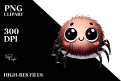 Funny Watercolor Cute Spider | Sublimation Clipart Product Image 1