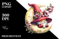 Gnome with Snapdragon Moon PNG Product Image 2