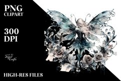 Artistic Gothic Fairy Washed Sublimation Clipart Product Image 3