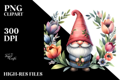 Cute Watercolor Gnome with Big Hat Product Image 2