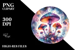 Magical Celestial Mushroom Tarot, Transparent PNG Product Image 2