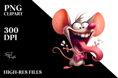 Silly Cartoon Mouse, PNG Product Image 2